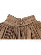 HH Women Autumn Fashion Simple Versatile Standing Collar Draped Top Female High Street Temperament Lantern Long Sleeve Shirt