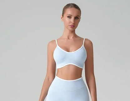 Backless Knit Sports Bra & Yoga Top | Wovetsa