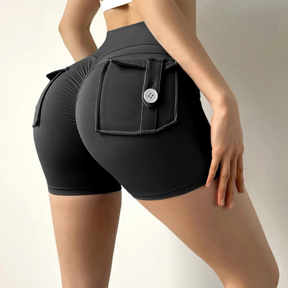 Peach Lift High-Waist Fitness Shorts | Wovetsa