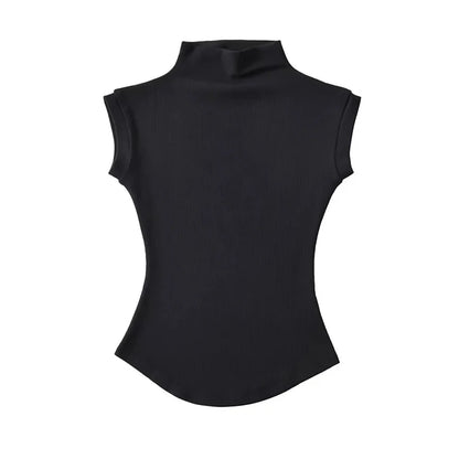 Sleeveless Turtleneck Top | Wovetsa