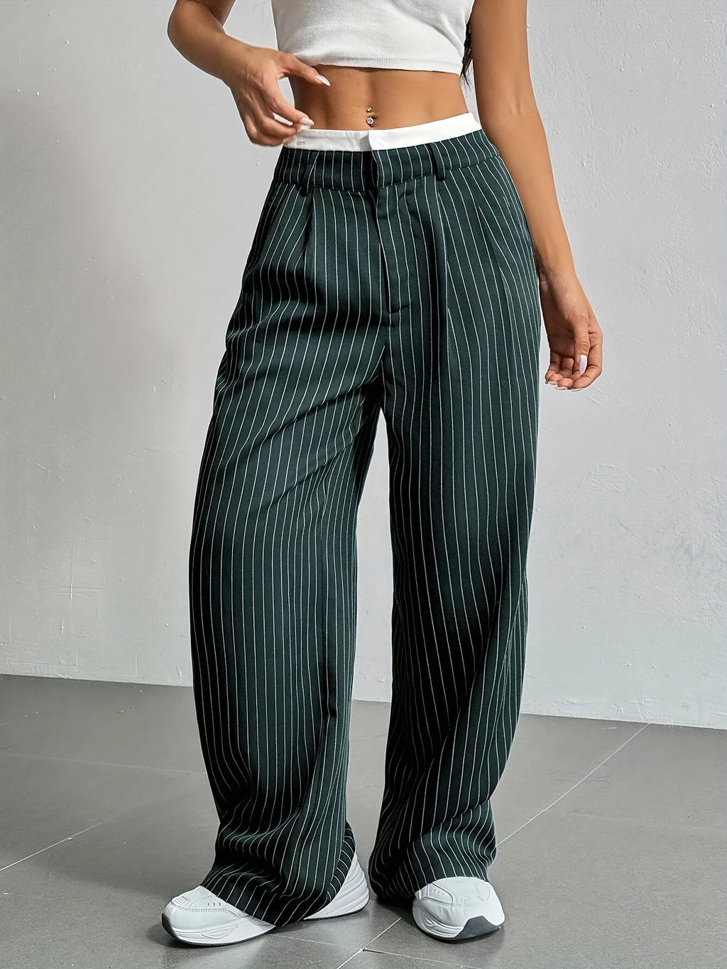 Striped Wide Leg Pants | Wovetsa