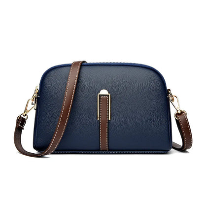Genuine Leather Shell Flap Crossbody Bag | Wovetsa
