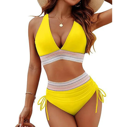 High Waist Tummy Control Bikini Set | Wovetsa