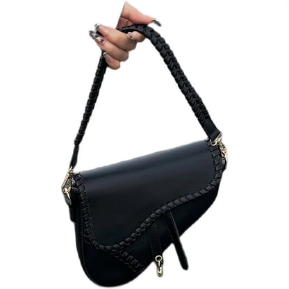 Woven Saddle Underarm Crossbody Bag | Wovetsa