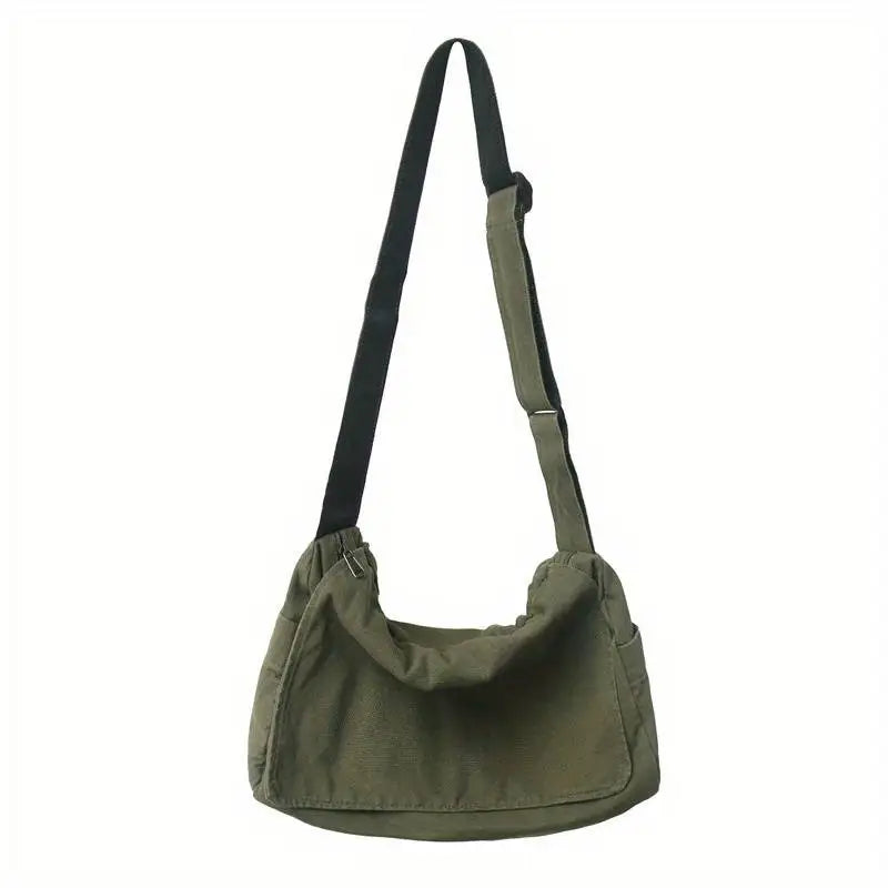 Vintage Canvas Messenger Crossbody Bag | Wovetsa