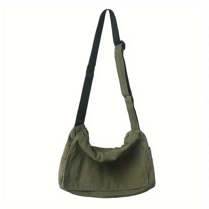 Vintage Canvas Messenger Crossbody Bag | Wovetsa