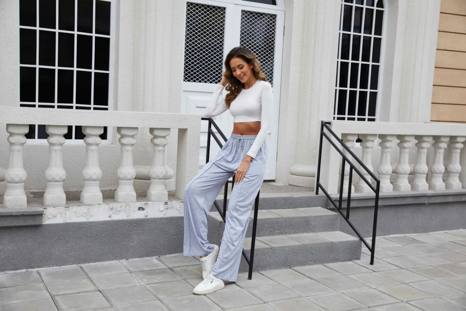 Straight Wide-Leg Jogger Pants | Wovetsa