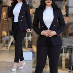 Slim Fit Blazer & Straight Leg Pants Two Piece Suit | Wovetsa