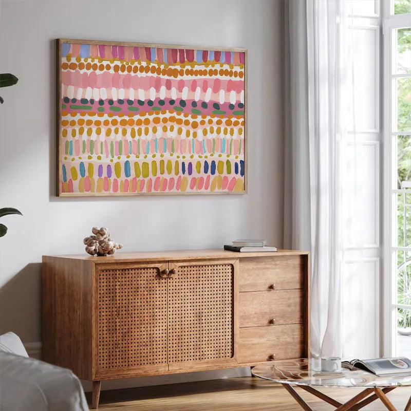 Pastel Abstract Color Block Canvas Print | Wovetsa
