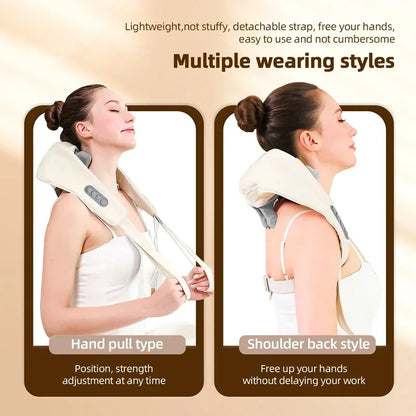 Wireless Neck & Shoulder Massager Shawl for Women — Deep Kneading Relief | Wovetsa