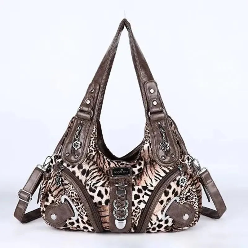Leopard Print Hobo Shoulder Bag | Wovetsa