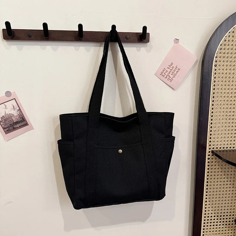 Canvas Shoulder Tote Bag | Wovetsa