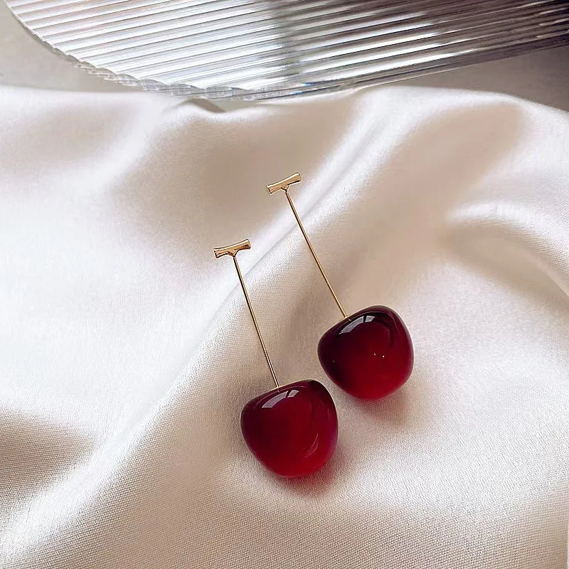 Sweet Cherry Drop Earrings | Wovetsa