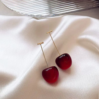 Sweet Cherry Drop Earrings | Wovetsa
