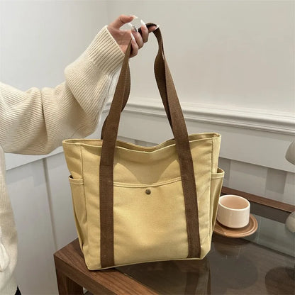 Canvas Shoulder Tote Bag | Wovetsa