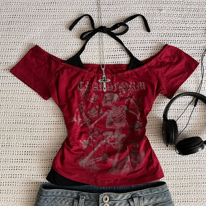 Y2K Anime Print Crop Vest | Wovetsa