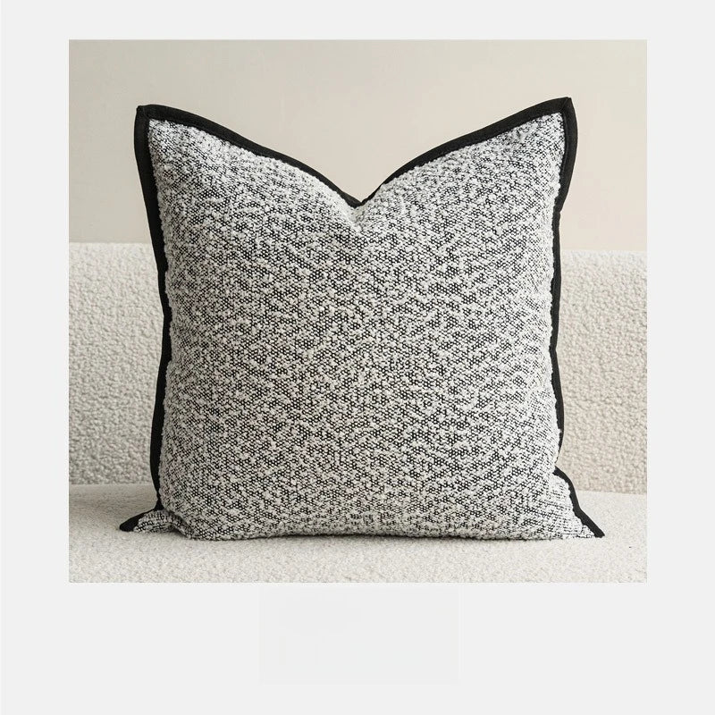 Black & White Jacquard Cushion Cover | Wovetsa