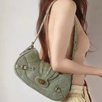 Y2K Rivet Canvas Saddle Bag | Wovetsa