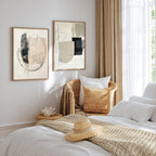 Set of 2 Geometric Abstract Canvas Prints | Wovetsa
