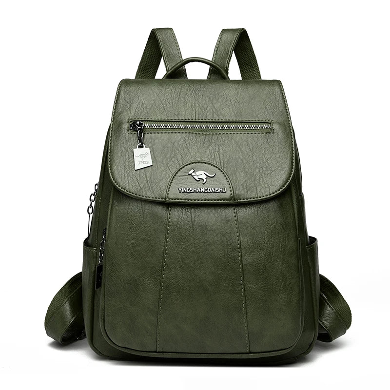 Vintage PU Leather Backpack | Wovetsa