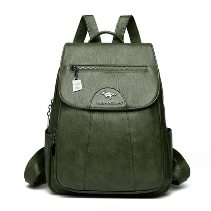 Vintage PU Leather Backpack | Wovetsa