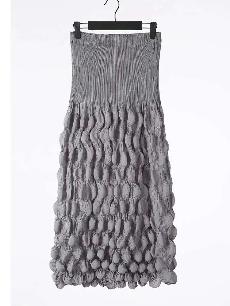 Pleated A-Line Midi Skirt | Wovetsa