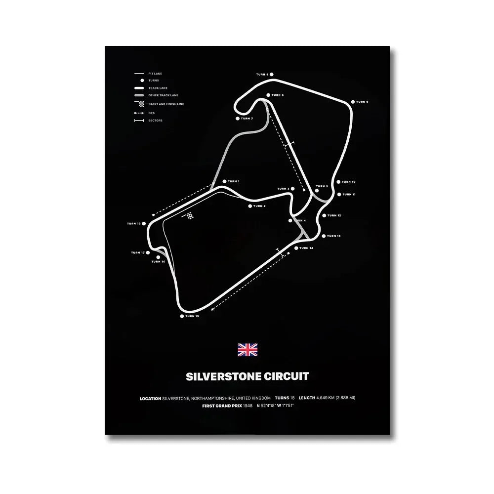 Formula 1 Racing Canvas Wall Art Print | Wovetsa