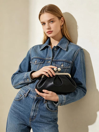 Kisslock Frame Clutch Evening Bag | Wovetsa