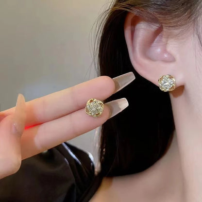 Zircon Stud Earrings | Wovetsa