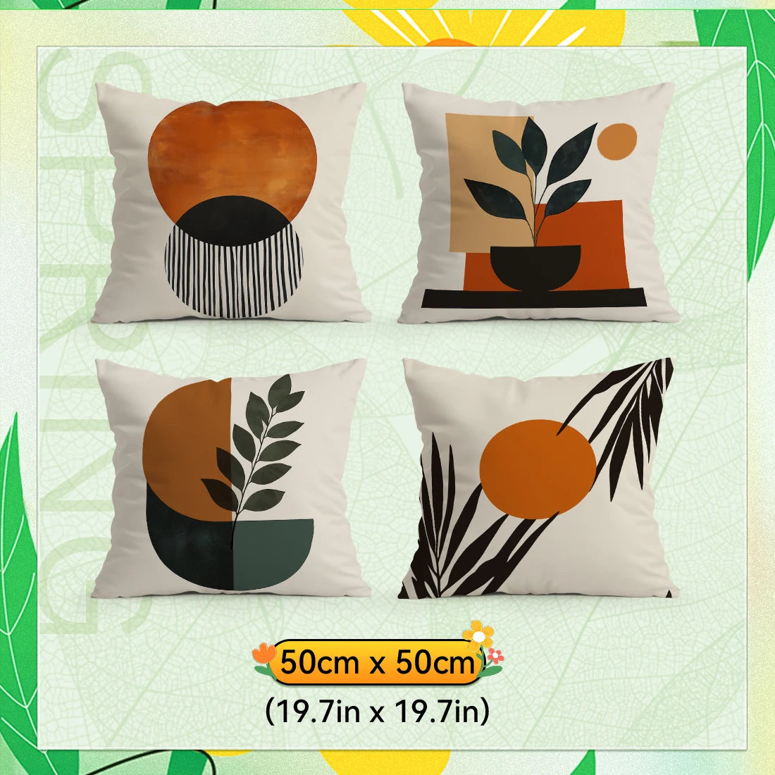 Geometric Abstract Cushion Cover Decorative Pillowcase | Wovetsa