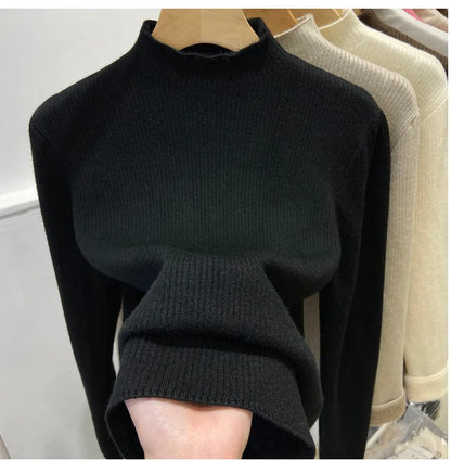 Turtleneck Slim Knit Sweater | Wovetsa