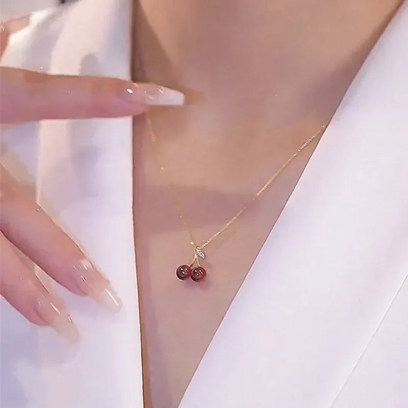 Cherry Pendant Necklace | Wovetsa