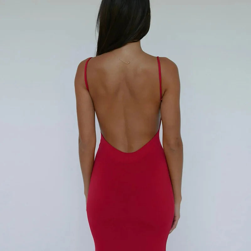 Y2K Strapless Bodycon Midi Dress | Wovetsa