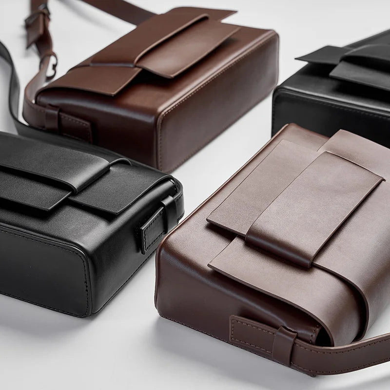 Woven Genuine Leather Crossbody Bag | Wovetsa