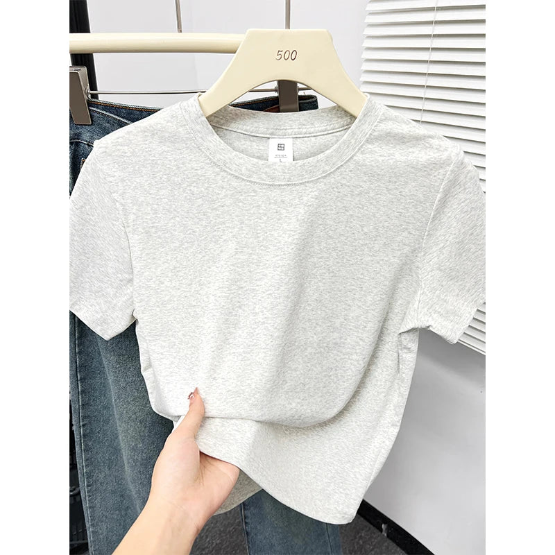 Solid Short Sleeve Casual Top | Wovetsa