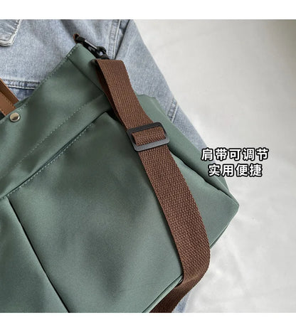 Nylon Tote Bag with Dual Pockets | Wovetsa