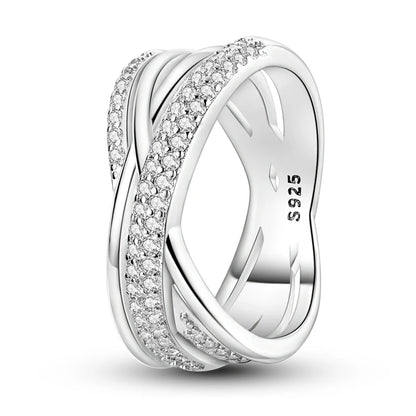 925 Silver Sparkling Zircon Star Ring | Wovetsa