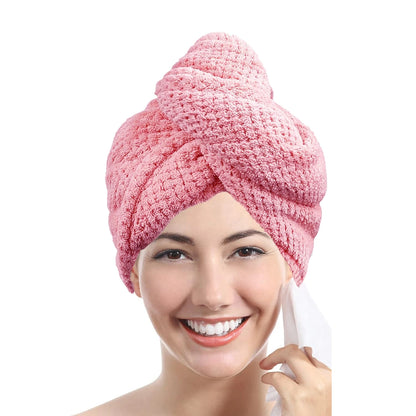 Microfiber Hair Towel Wrap Fast Drying Button-Down | Wovetsa
