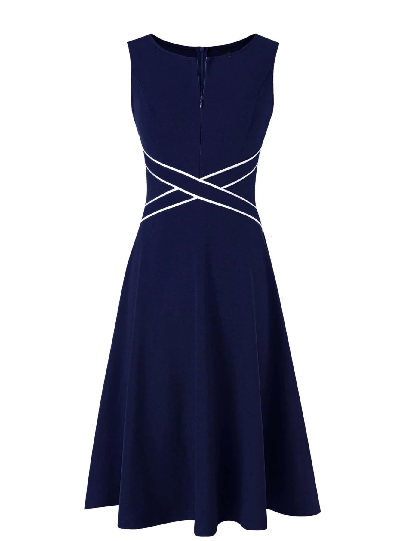Women's Sleeveless Elegant A-Line Dress | Wovetsa