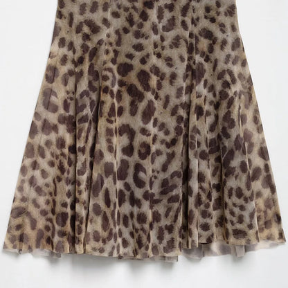 Leopard Print Backless Mini Dress | Wovetsa