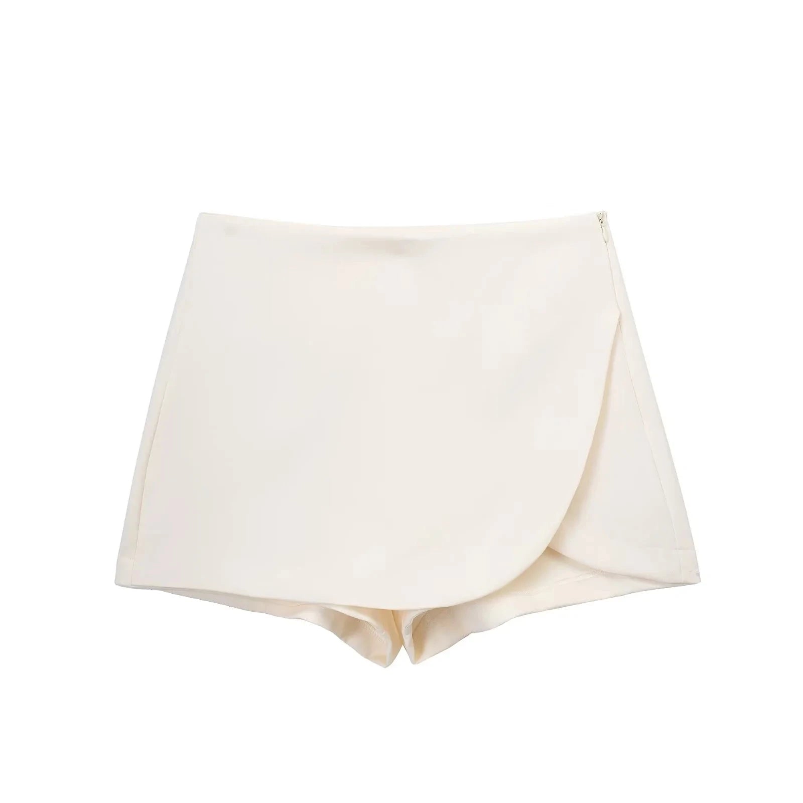 High Waist Asymmetric Mini Skort | Wovetsa
