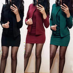Sleeveless Bodycon Dress & Blazer Two Piece Set | Wovetsa