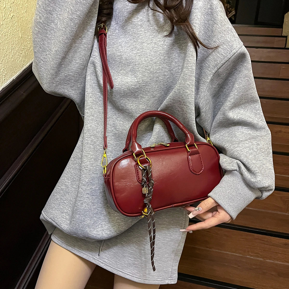 Vintage Mini PU Leather Shoulder Bag | Wovetsa