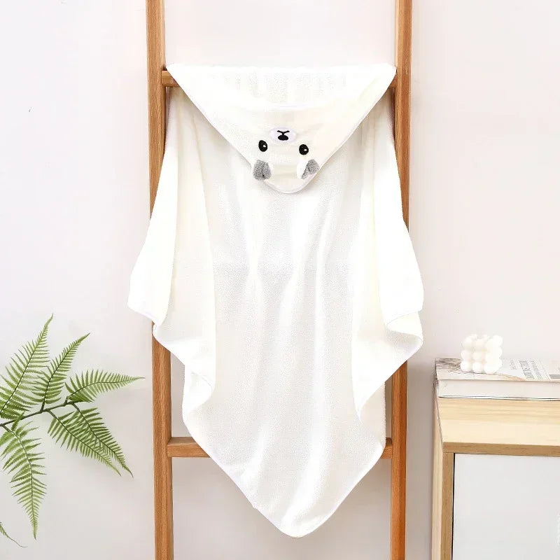 Hooded Baby Bath Towel Soft Absorbent Swaddle Wrap | Wovetsa