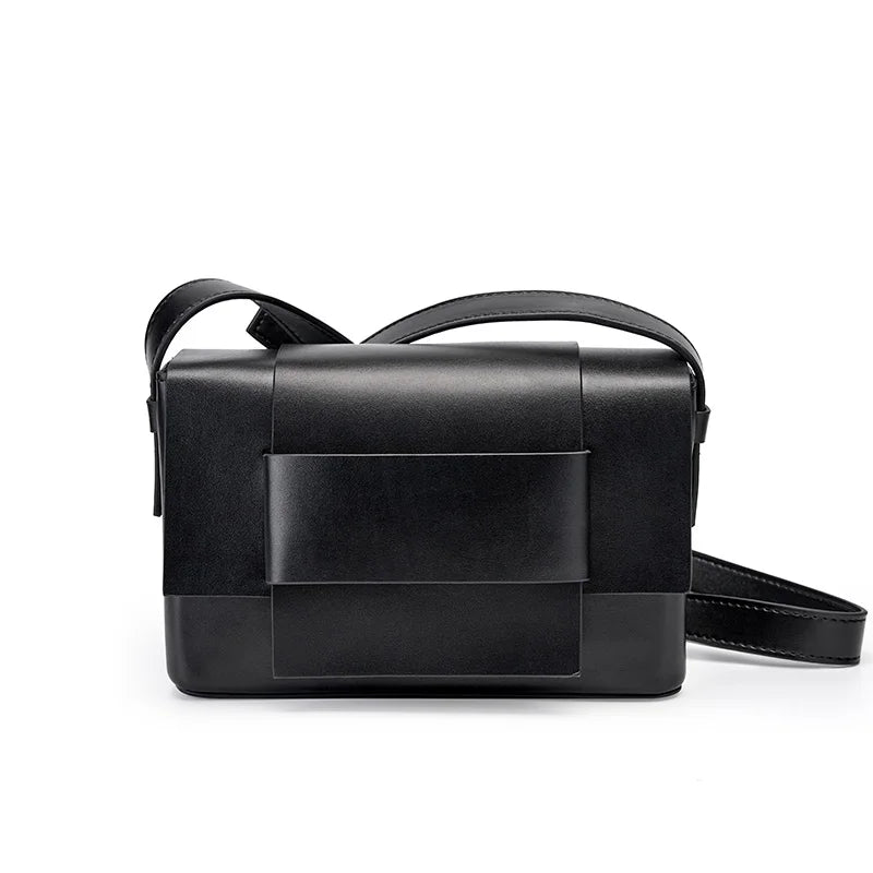 Woven Genuine Leather Crossbody Bag | Wovetsa