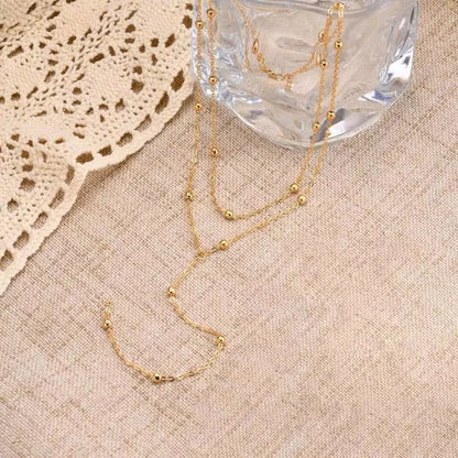 Gold Lariat Y-Shape Necklace | Wovetsa