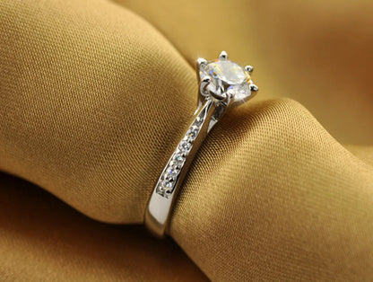 925 Sterling Silver Six-Claw Tourmaline Ring | Wovetsa