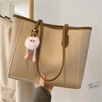 Korean PU Leather Shoulder Tote | Wovetsa