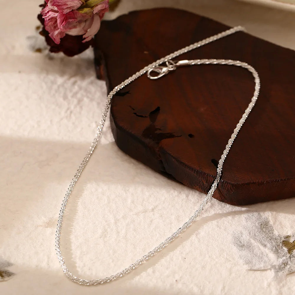 Sparkling Choker Clavicle Chain Necklace | Wovetsa