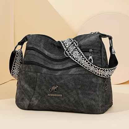 Denim Multi-Layer Crossbody Shoulder Bag | Wovetsa